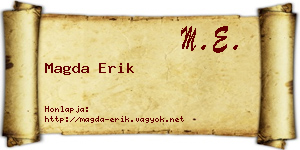 Magda Erik névjegykártya